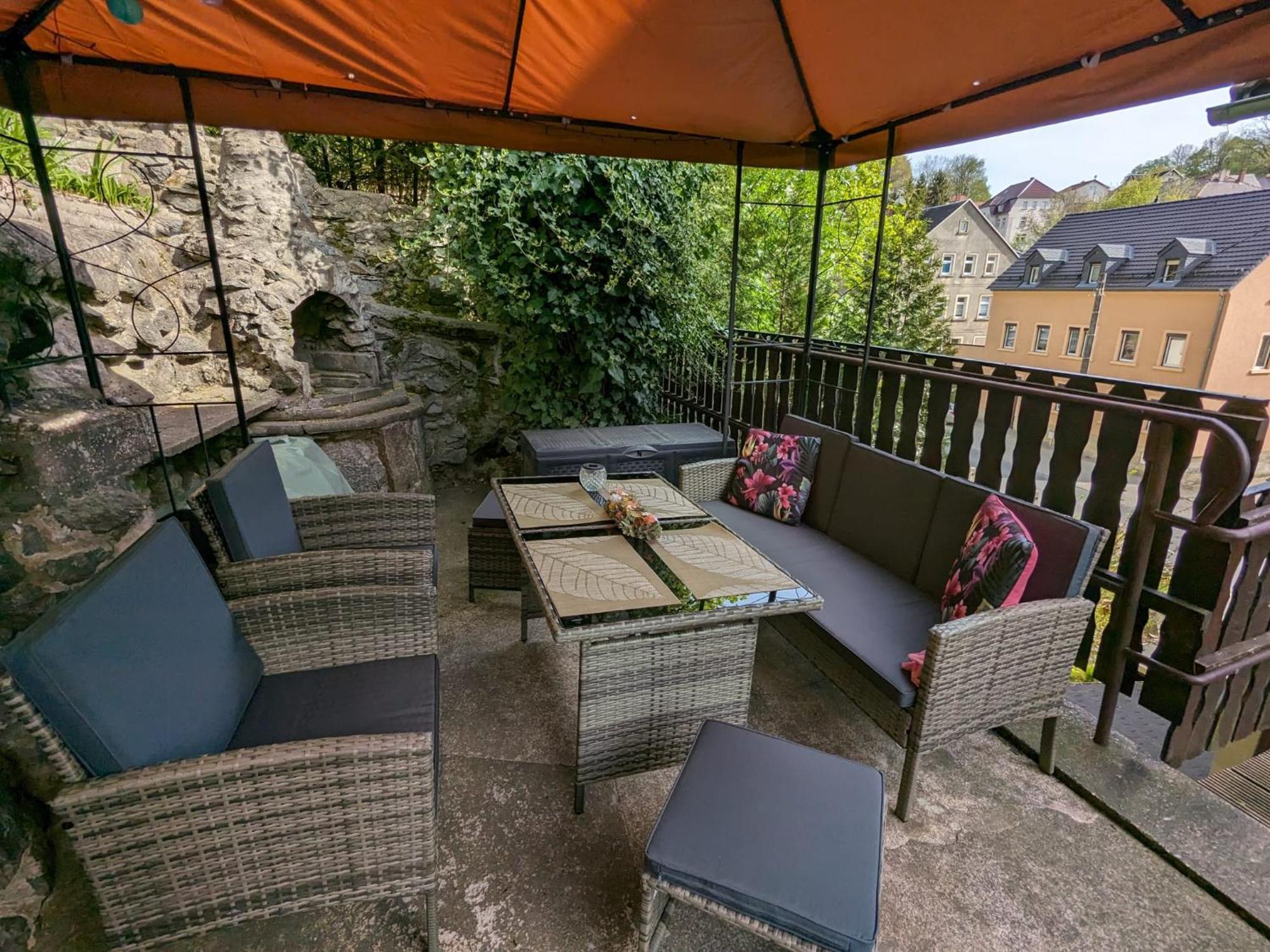 Waldblickwohnung Mit Schoener Terrasse Und Kamin Sebnitz Dış mekan fotoğraf