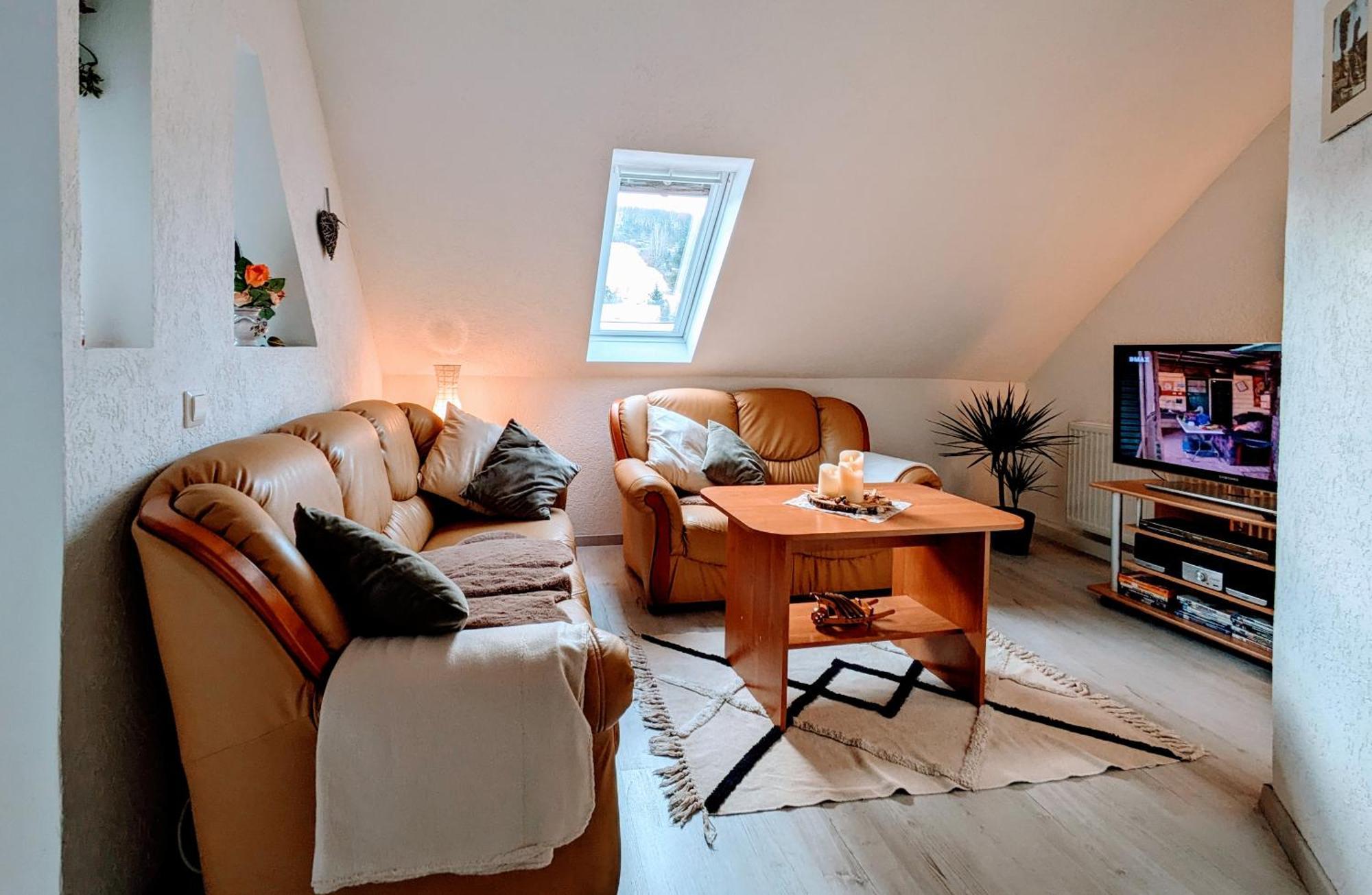 Waldblickwohnung Mit Schoener Terrasse Und Kamin Sebnitz Dış mekan fotoğraf